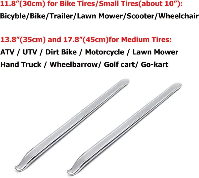 Dr.Roc 2 x 17.8 inch Tire Changing Tool with 4-Way Valve Tool Set Tire Removal Tools Tire Spoons Tire Irons Tire Tool Tire Levers for Bike Motorcycle Dirt Bike Lawn Mower Scooter ATV UTV - Image 2